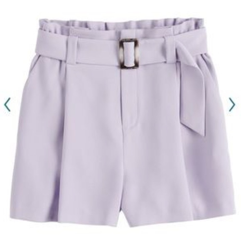 NWOT Nine West Lavender Pleated Belted Dress Shorts